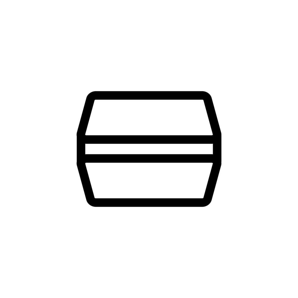 conteneur pour le vecteur d'icône de nourriture. illustration de symbole de contour isolé