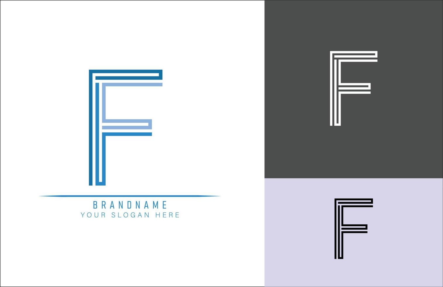 logo lettre f de l'alphabet monogramme, adapté aux logos, titres et en-têtes vecteur