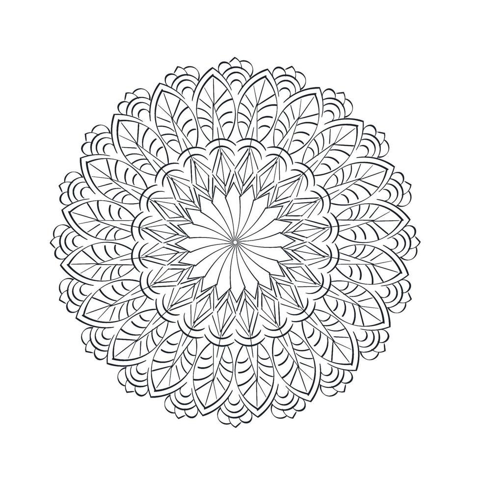 conception d'art de mandala en cercle pour impression vecteur