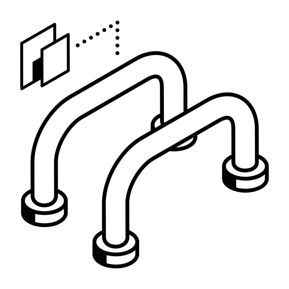 un téléchargement d'icône isométrique de support de pompe vecteur