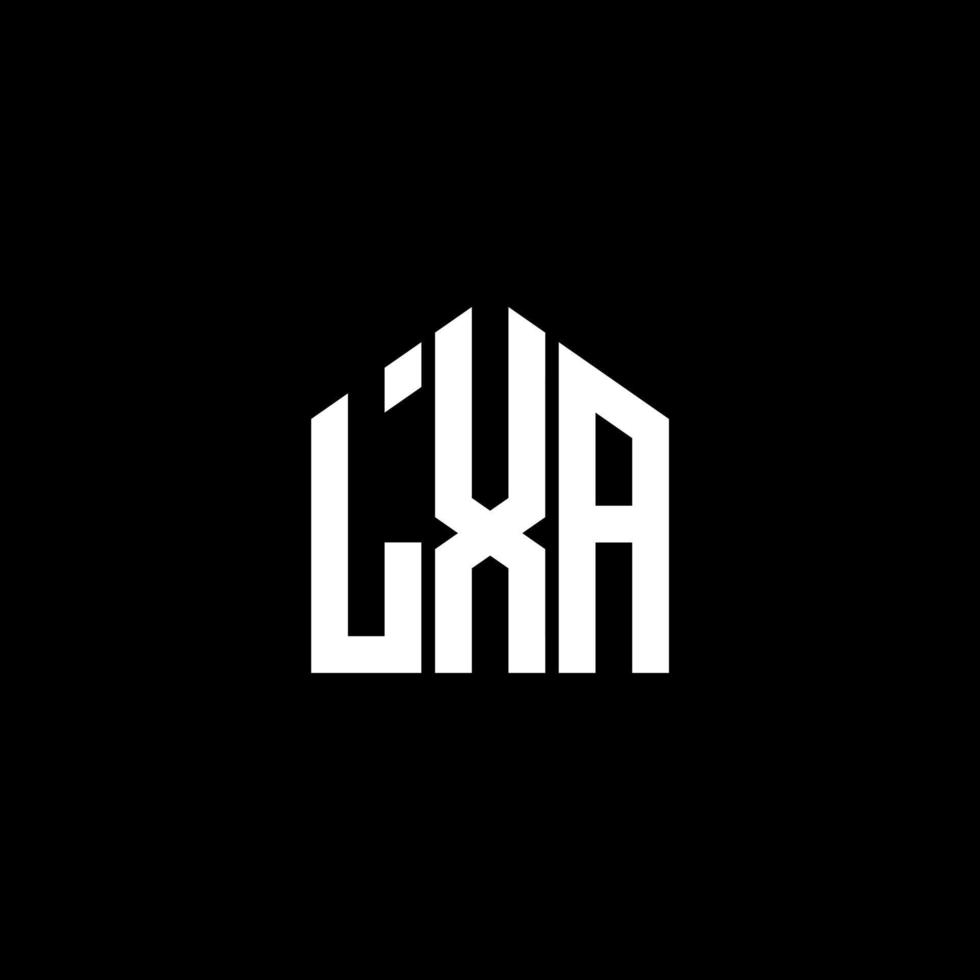 création de logo de lettre lxa sur fond noir. concept de logo de lettre initiales créatives lxa. conception de lettre lxa. vecteur