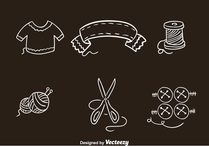 Vecteurs d'icônes de vêtements à tricoter vecteur