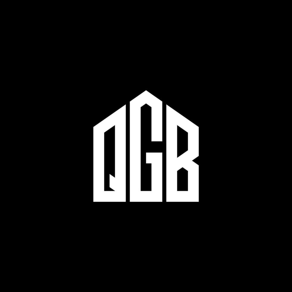 création de logo de lettre qgb sur fond noir. concept de logo de lettre initiales créatives qgb. conception de lettre qgb. vecteur