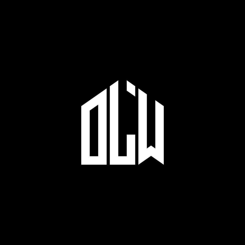 conception de lettre olw. création de logo de lettre olw sur fond noir. concept de logo de lettre initiales créatives olw. conception de lettre olw. création de logo de lettre olw sur fond noir. o vecteur