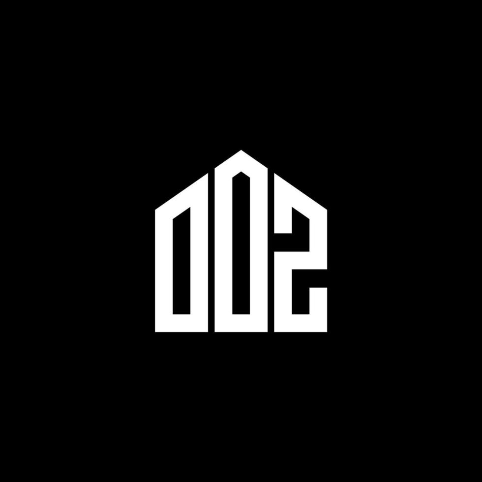 création de logo de lettre ooz sur fond noir. ooz concept de logo de lettre initiales créatives. conception de lettre ooz. vecteur