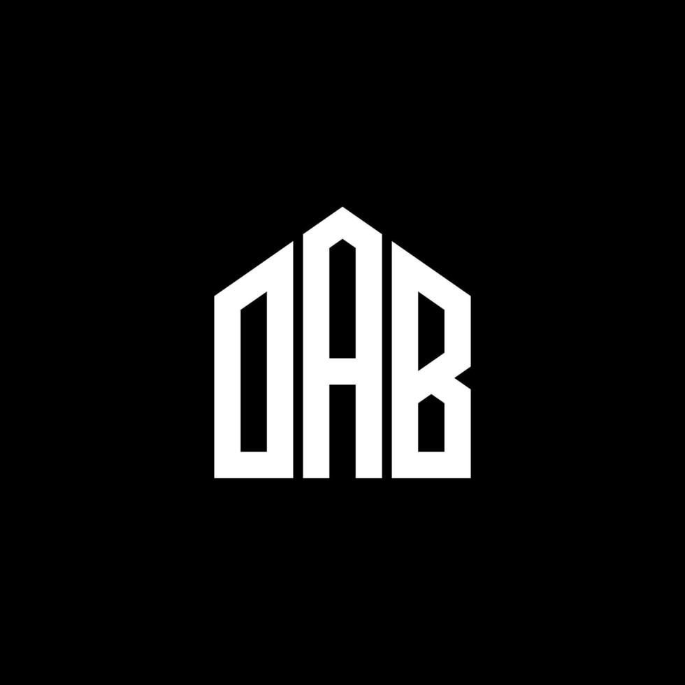 conception de lettre oab. création de logo de lettre oab sur fond noir. concept de logo de lettre initiales créatives oab. conception de lettre oab. création de logo de lettre oab sur fond noir. o vecteur