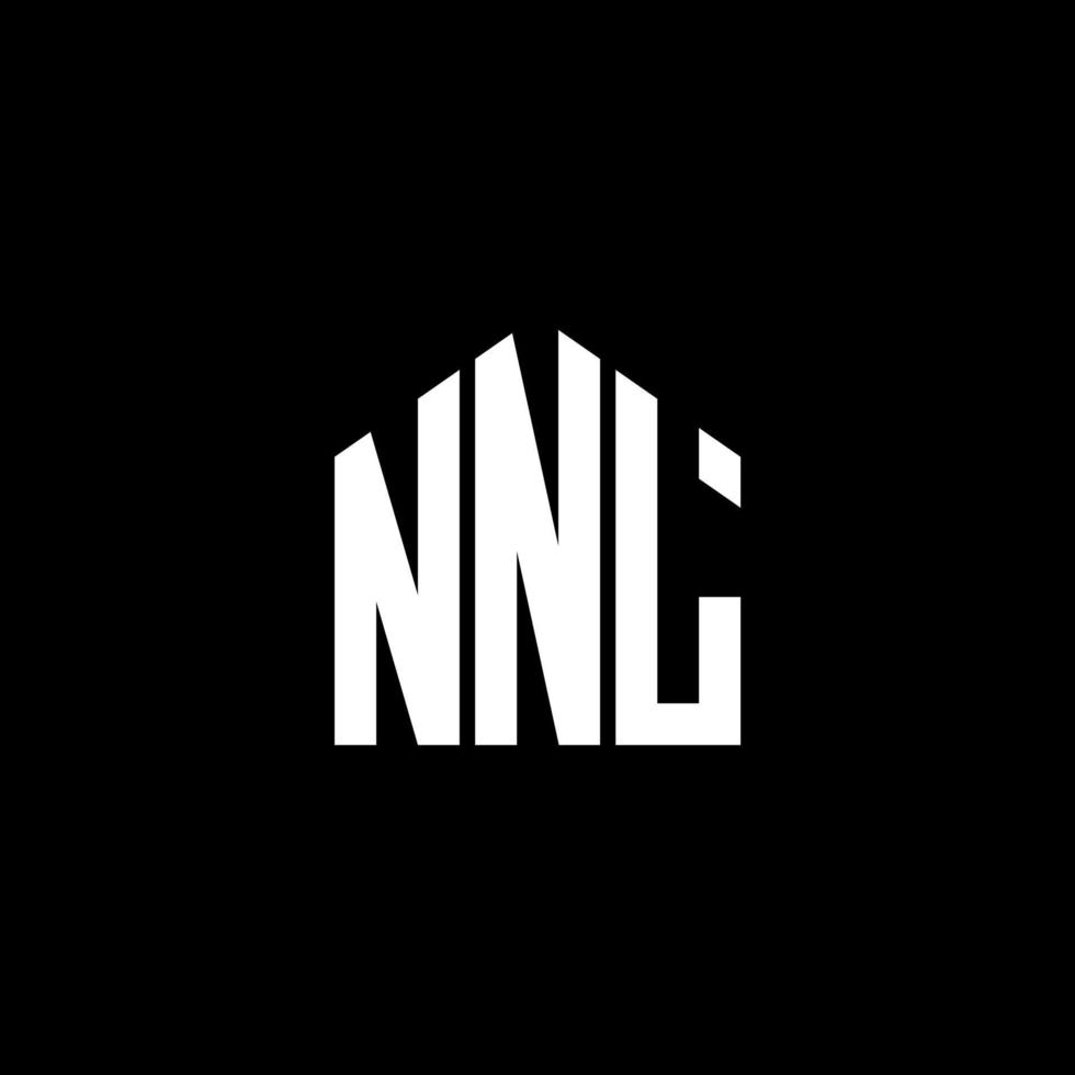 création de logo de lettre nnl sur fond noir. concept de logo de lettre initiales créatives nnl. conception de lettre nnl. vecteur