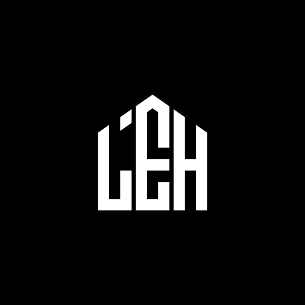 création de logo de lettre leh sur fond noir. concept de logo de lettre initiales créatives leh. conception de lettre leh. vecteur