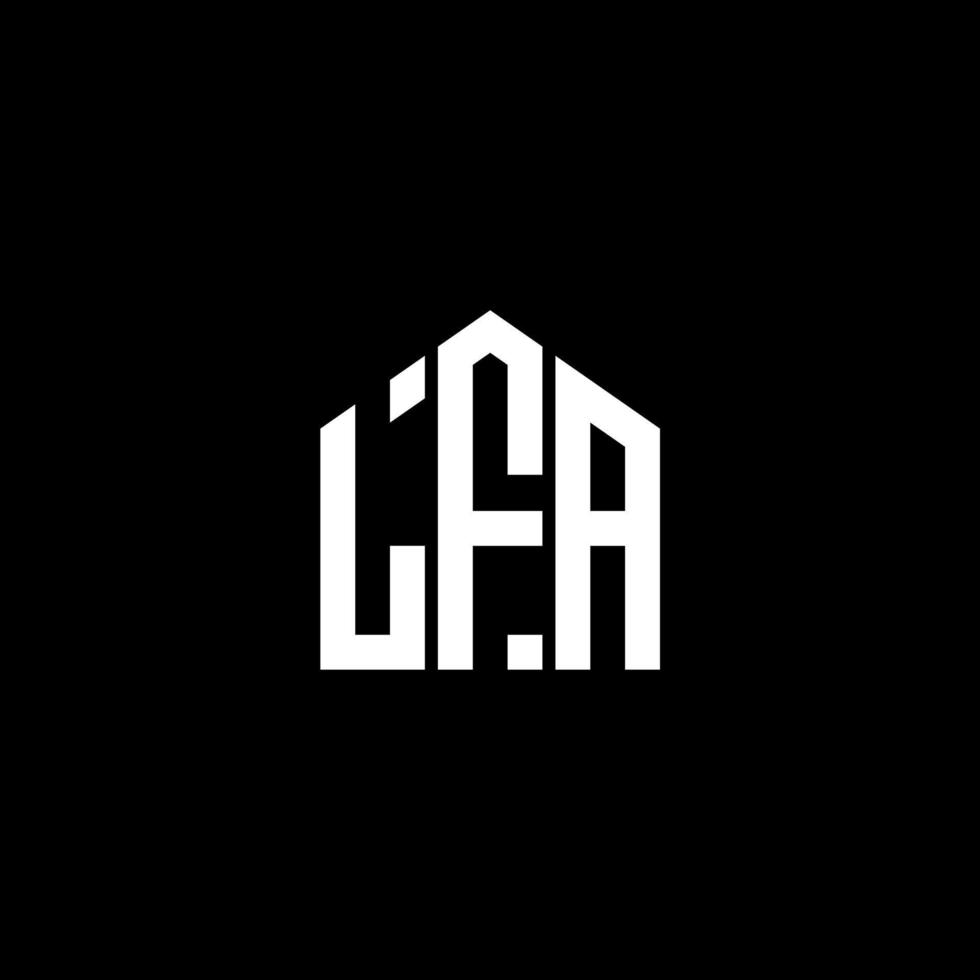 création de logo de lettre lfa sur fond noir. concept de logo de lettre initiales créatives lfa. conception de lettre lfa. vecteur