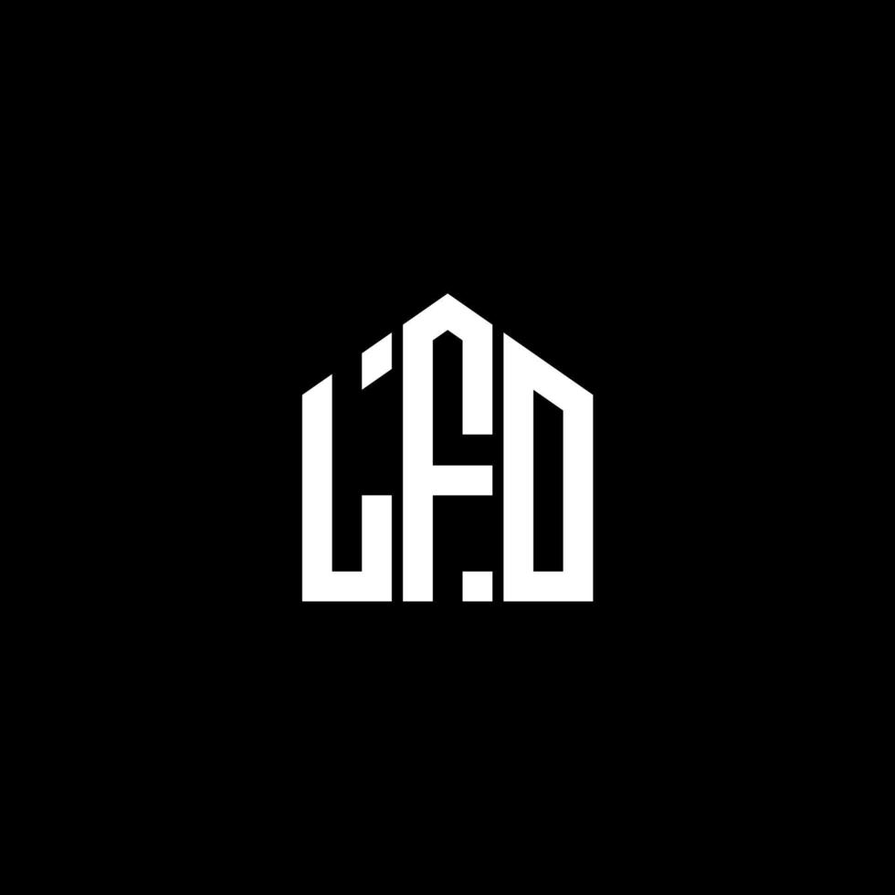 création de logo de lettre lfo sur fond noir. concept de logo de lettre initiales créatives lfo. conception de lettre lfo. vecteur