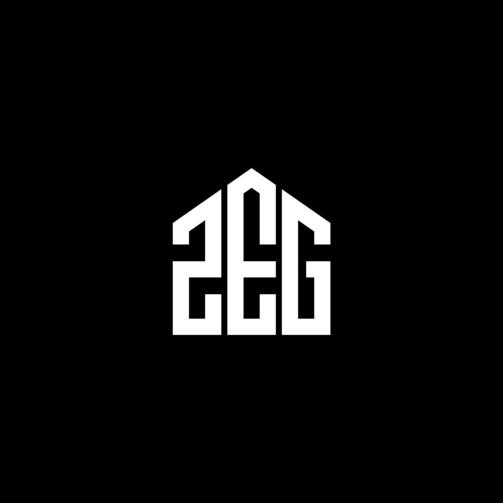 création de logo de lettre zeg sur fond noir. concept de logo de lettre initiales créatives zeg. conception de lettre zeg. vecteur