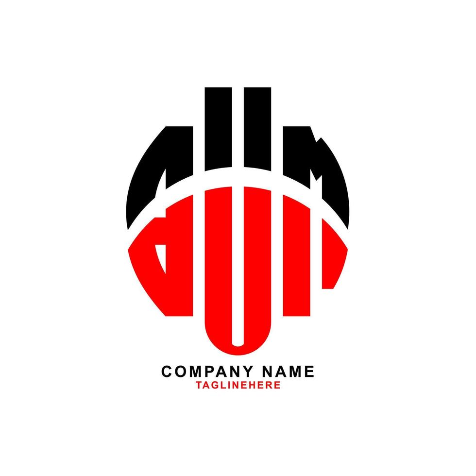 création de logo créatif bum letter avec fond blanc vecteur