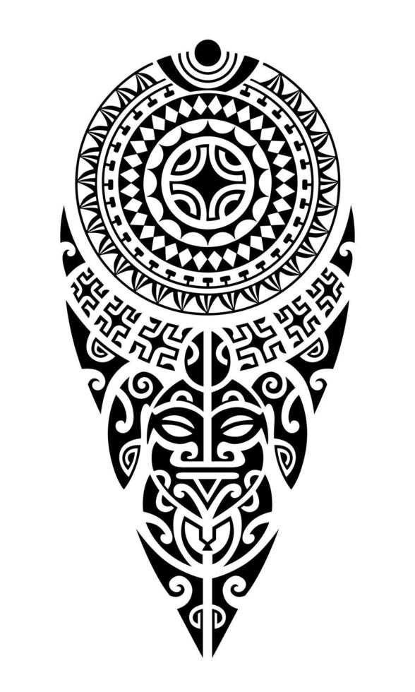 croquis de tatouage style maori pour la jambe ou l'épaule. vecteur