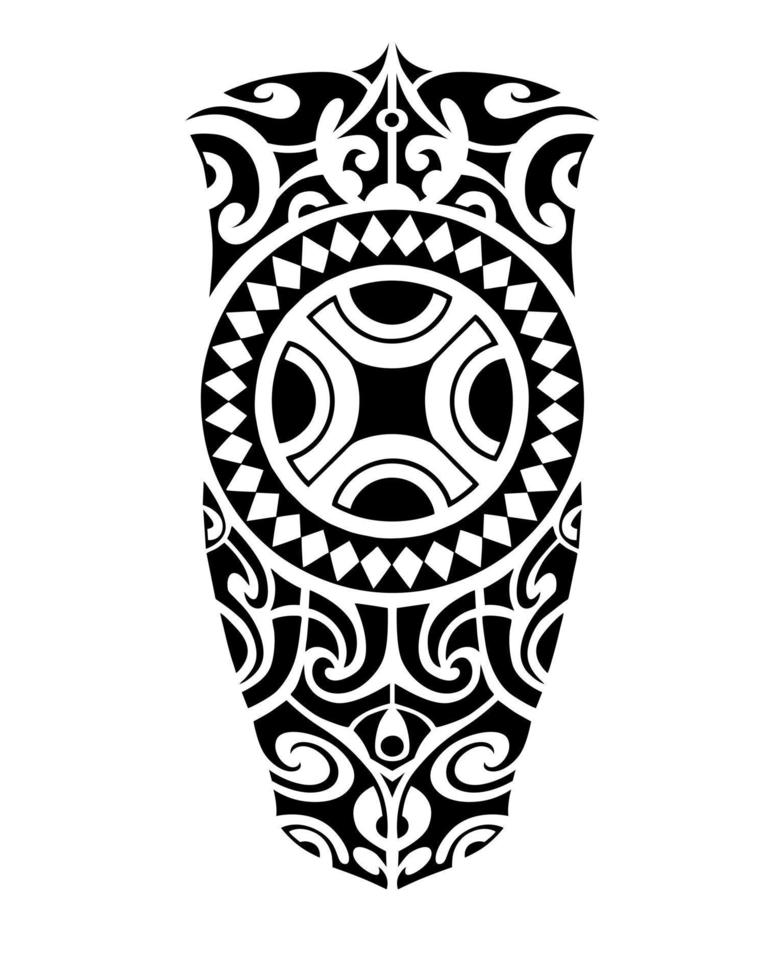 croquis de tatouage style maori pour la jambe ou l'épaule. vecteur