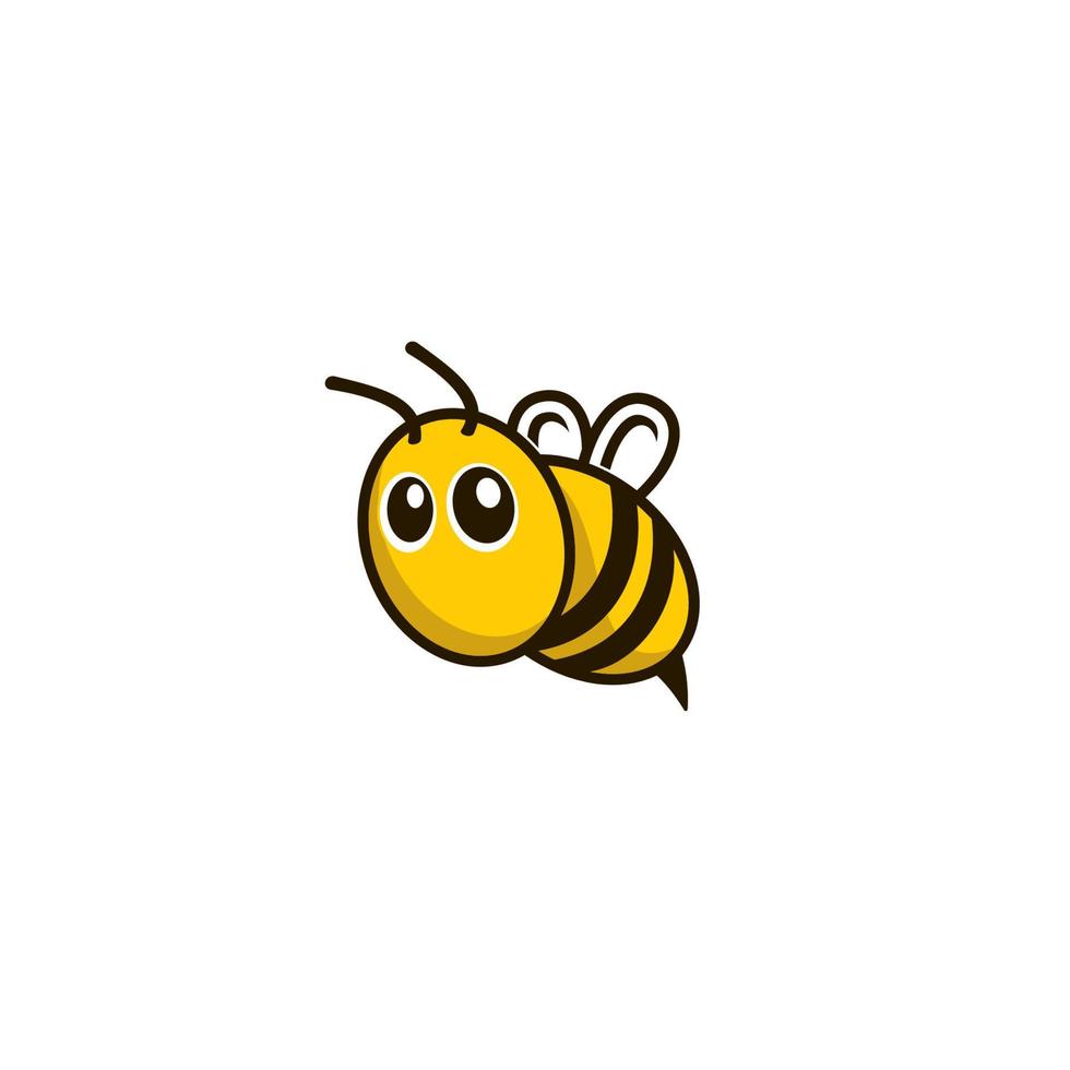 conception de logo ou d'icône d'abeille vecteur