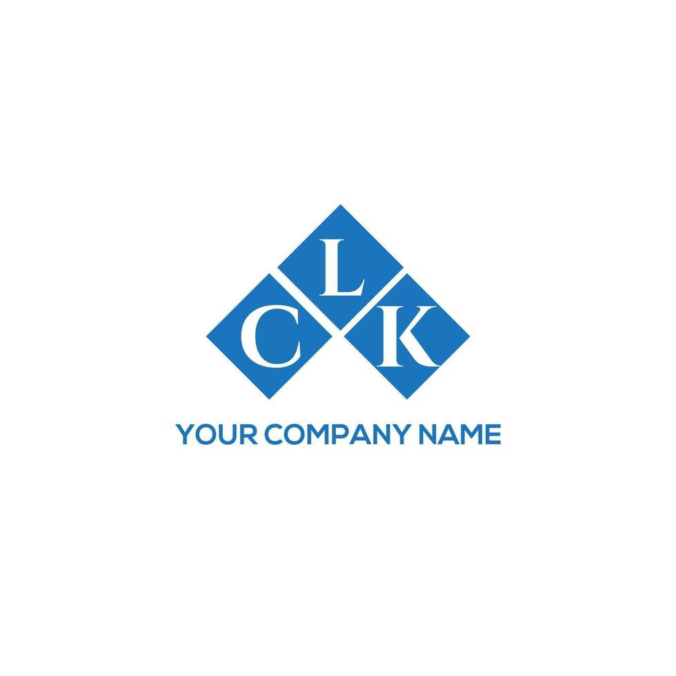 création de logo de lettre clk sur fond blanc. clk concept de logo de lettre initiales créatives. conception de lettre clk. vecteur