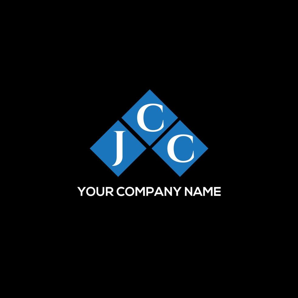 création de logo de lettre jcc sur fond noir. concept de logo de lettre initiales créatives jcc. conception de lettre jcc. vecteur