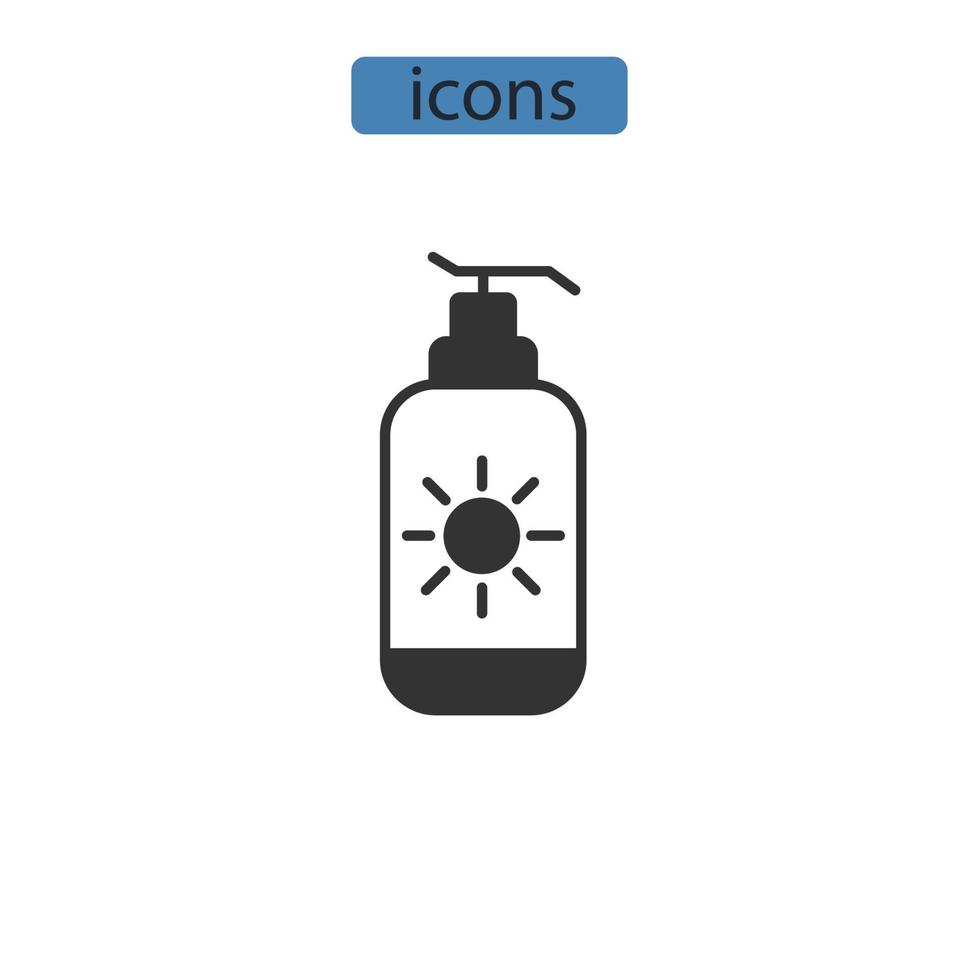 hydratant pour le corps icônes symbole éléments vectoriels pour le web infographique vecteur
