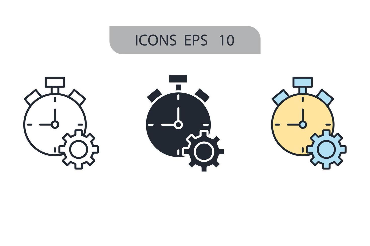 icônes d'efficacité symboles éléments vectoriels pour le web infographique vecteur