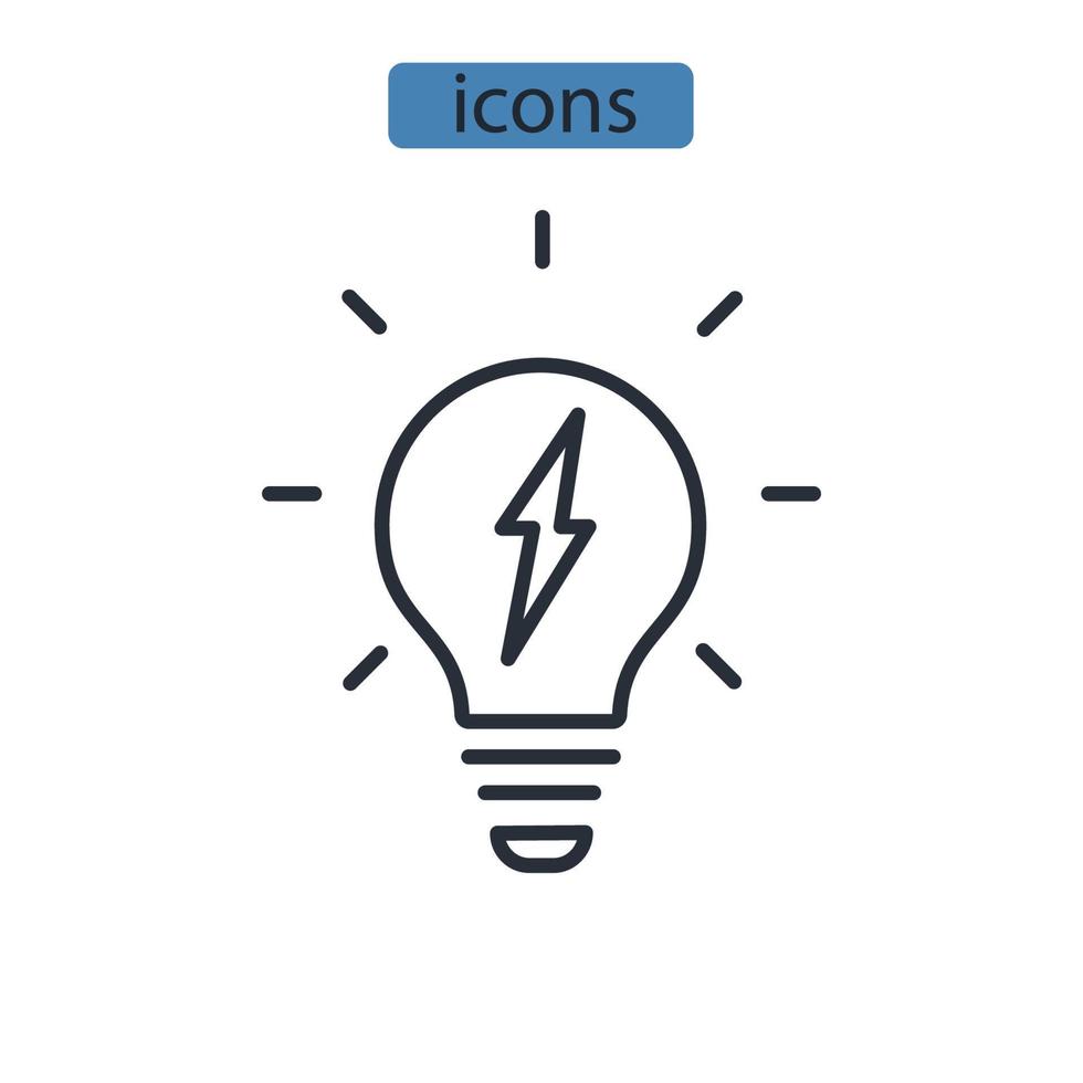 icônes d'énergie symbole éléments vectoriels pour le web infographique vecteur
