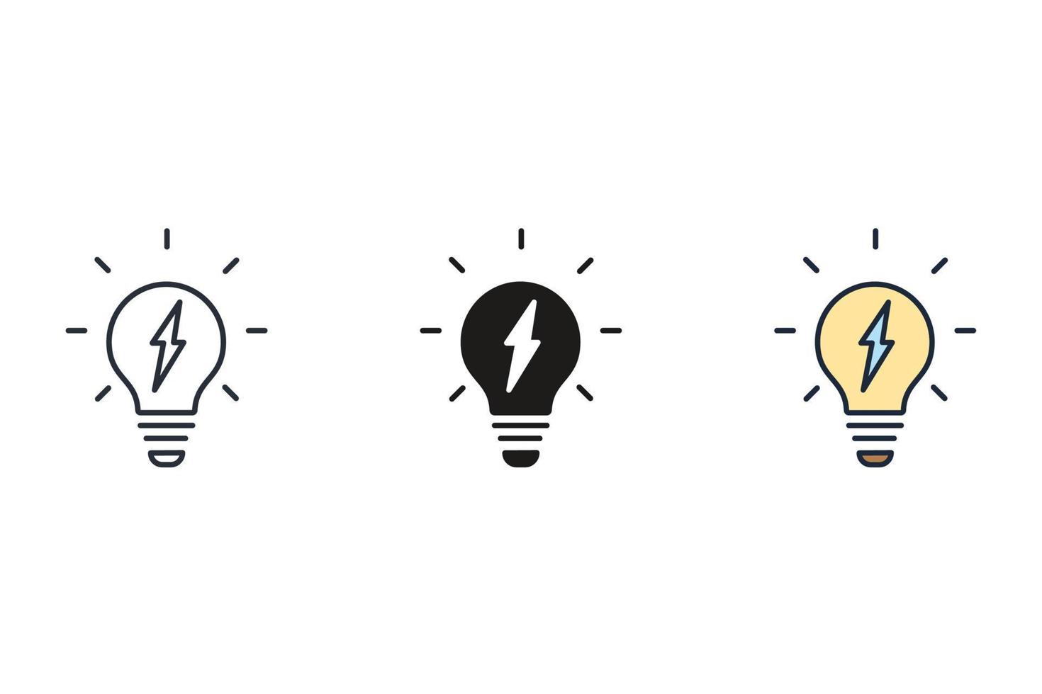 icônes d'énergie symbole éléments vectoriels pour le web infographique vecteur