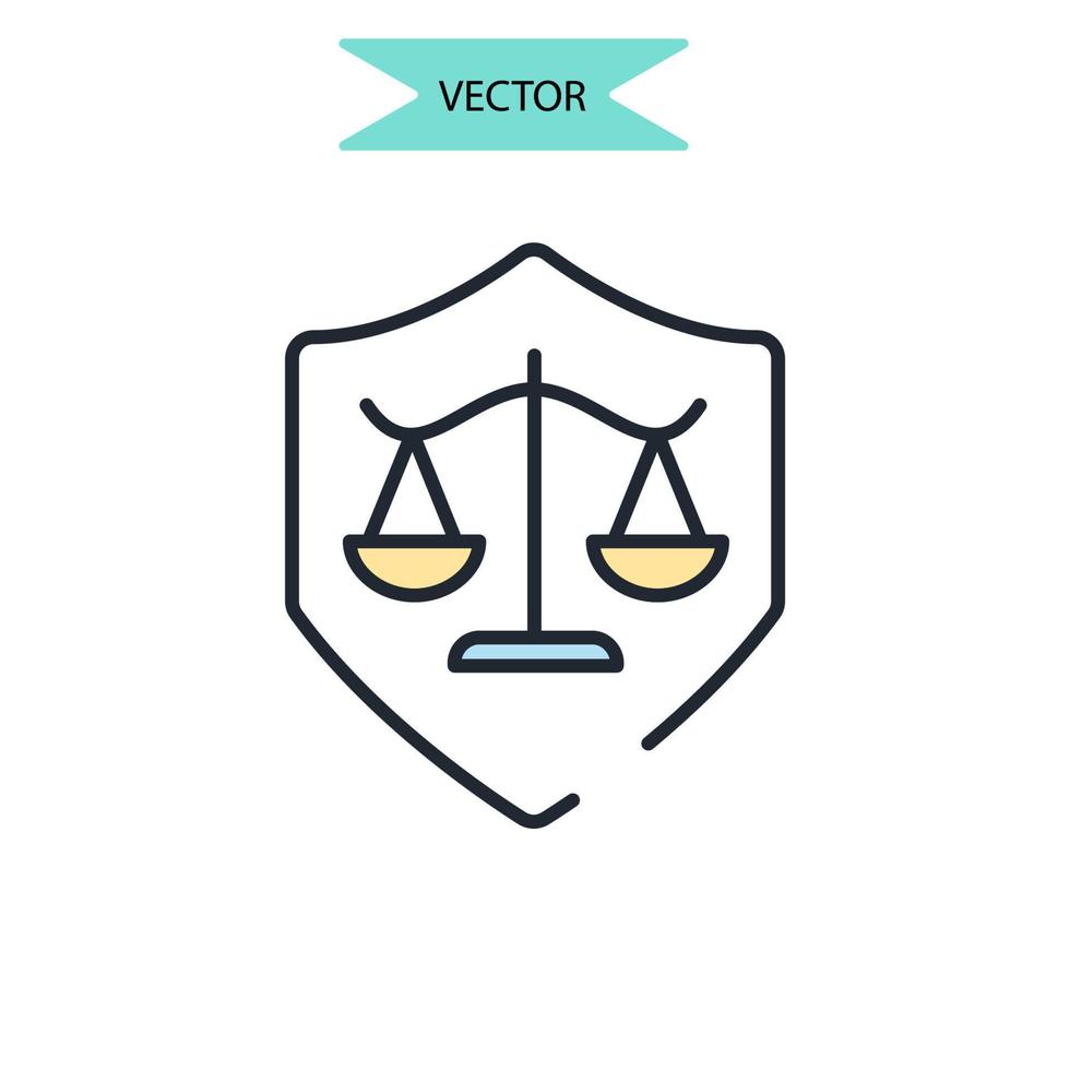 icônes d'équilibre symboles éléments vectoriels pour le web infographique vecteur