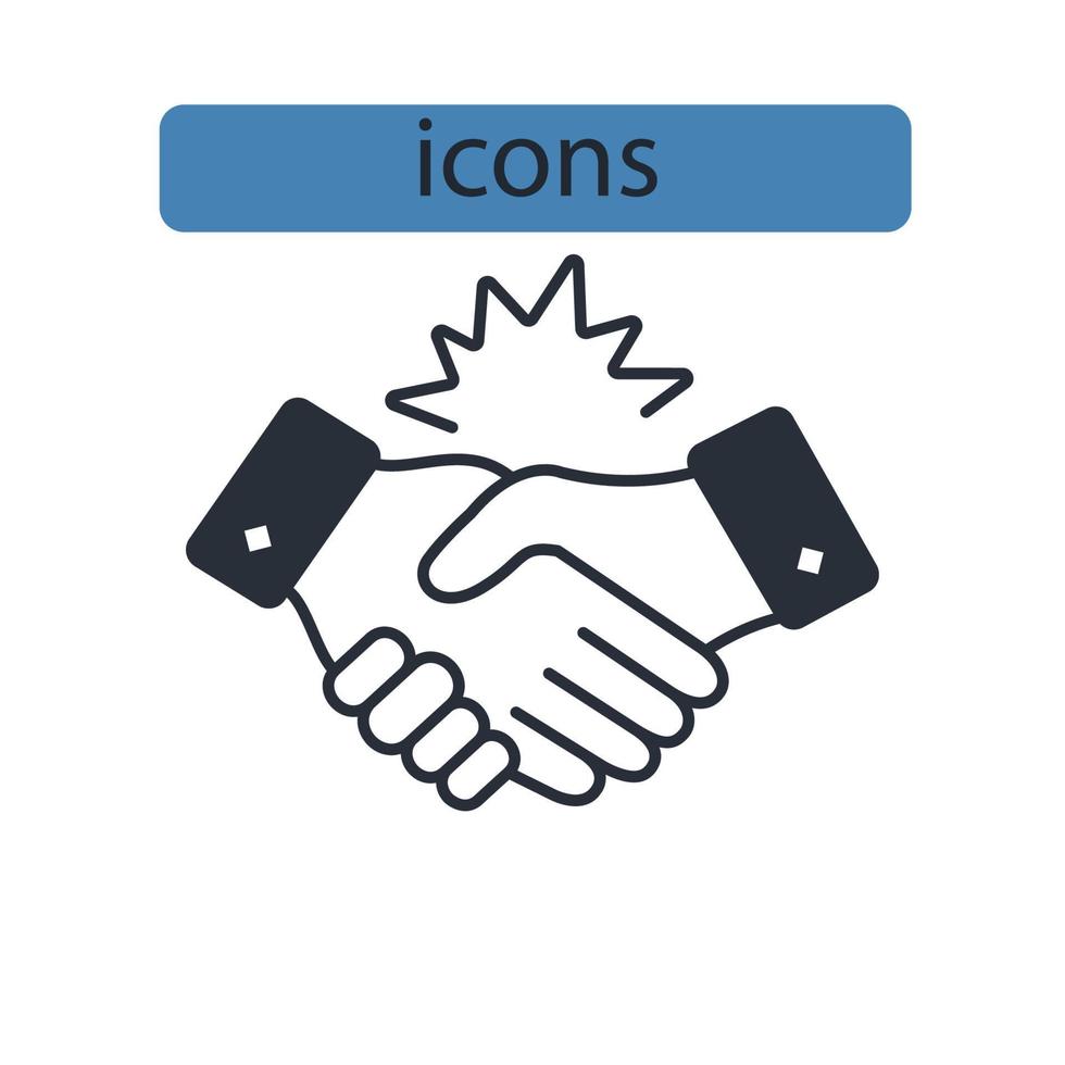 icônes de confiance symboles éléments vectoriels pour le web infographique vecteur