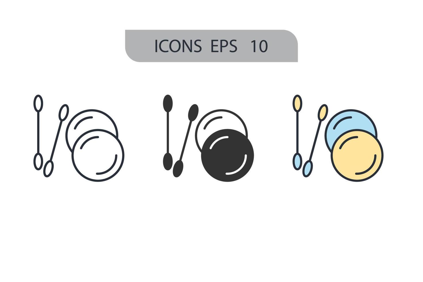 éponges de coton icônes symboles éléments vectoriels pour le web infographique vecteur