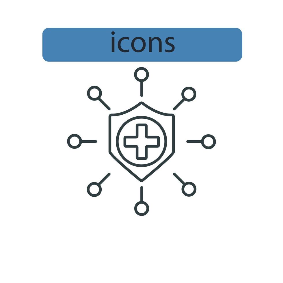 icônes de mise en réseau symbole éléments vectoriels pour le web infographique vecteur