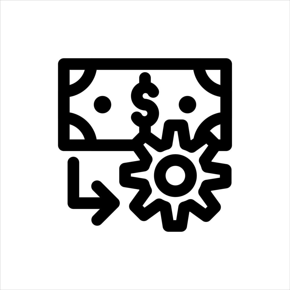 icône de la ligne des finances vecteur