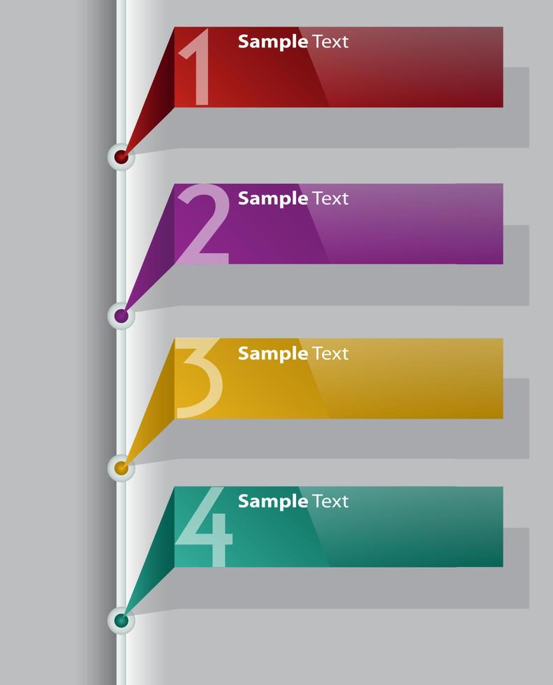 infographie colorée en 4 étapes vecteur