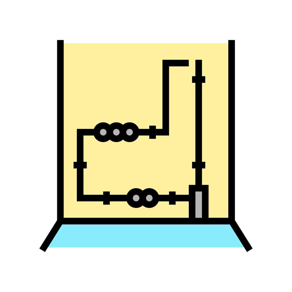 illustration vectorielle d'icône de couleur de câblage électrique vecteur