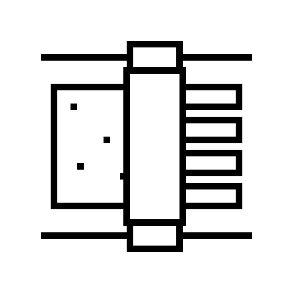 barre de chocolat faisant l'icône de la ligne d'équipement illustration vectorielle vecteur