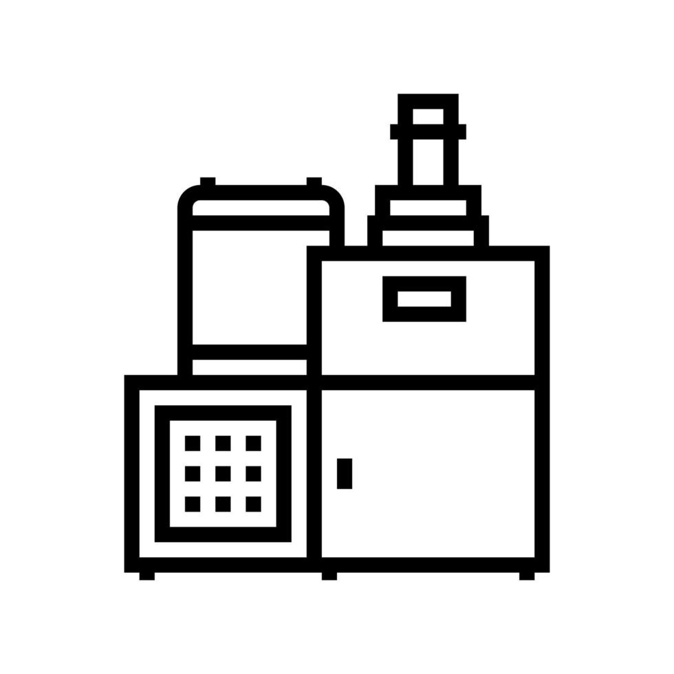 illustration vectorielle de l'icône de la ligne de la machine de l'industrie du chocolat vecteur