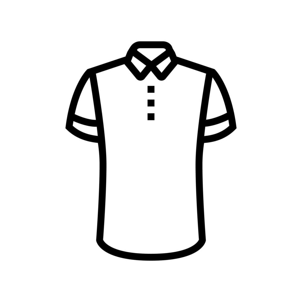 illustration vectorielle de l'icône de la ligne de vêtements en tissu polo vecteur