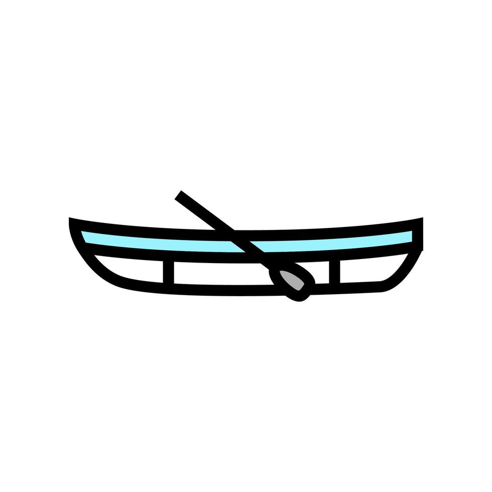canot bateau couleur icône illustration vectorielle vecteur
