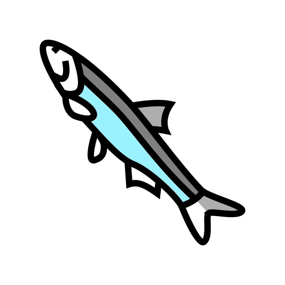 anchois péruvien couleur icône illustration vectorielle vecteur