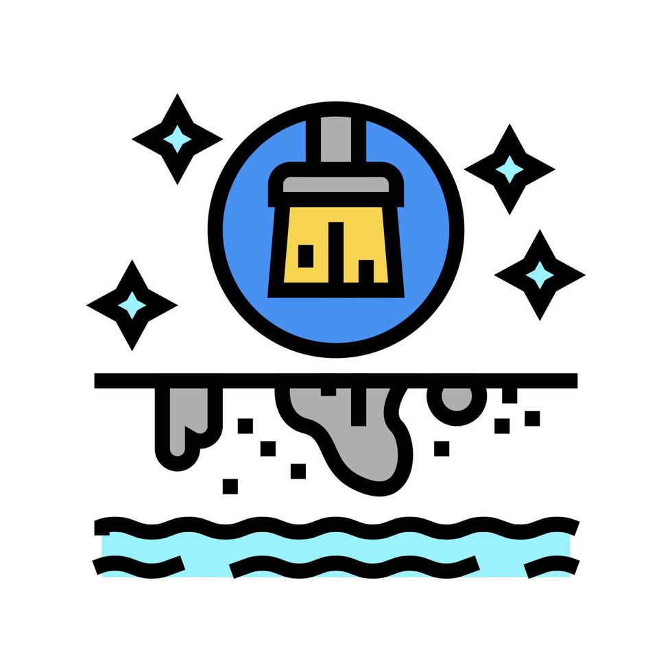 illustration vectorielle d'icône de couleur de services de nettoyage de piscine vecteur