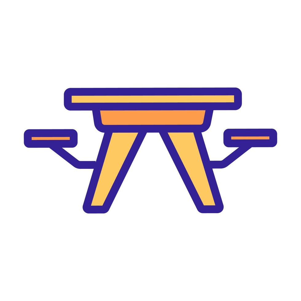 vecteur d'icône de table. illustration de symbole de contour isolé