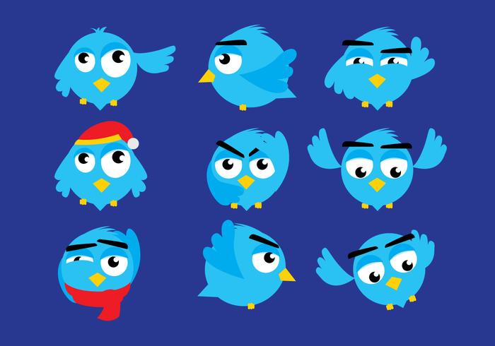 Vecteurs oiseaux twitter vecteur