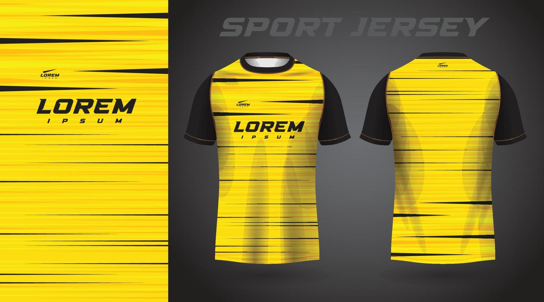 conception de maillot de sport t-shirt jaune vecteur