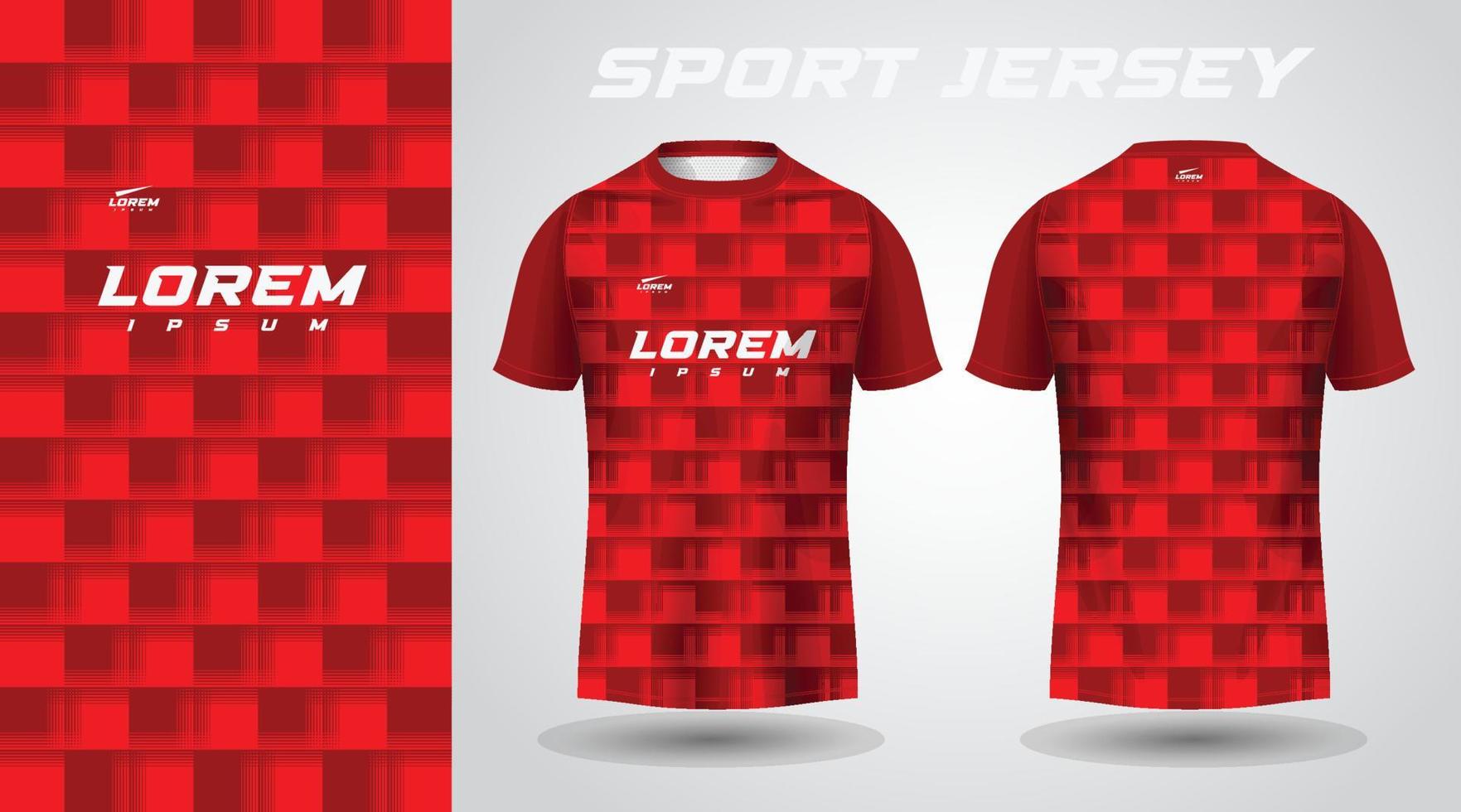 conception de maillot de sport t-shirt rouge vecteur