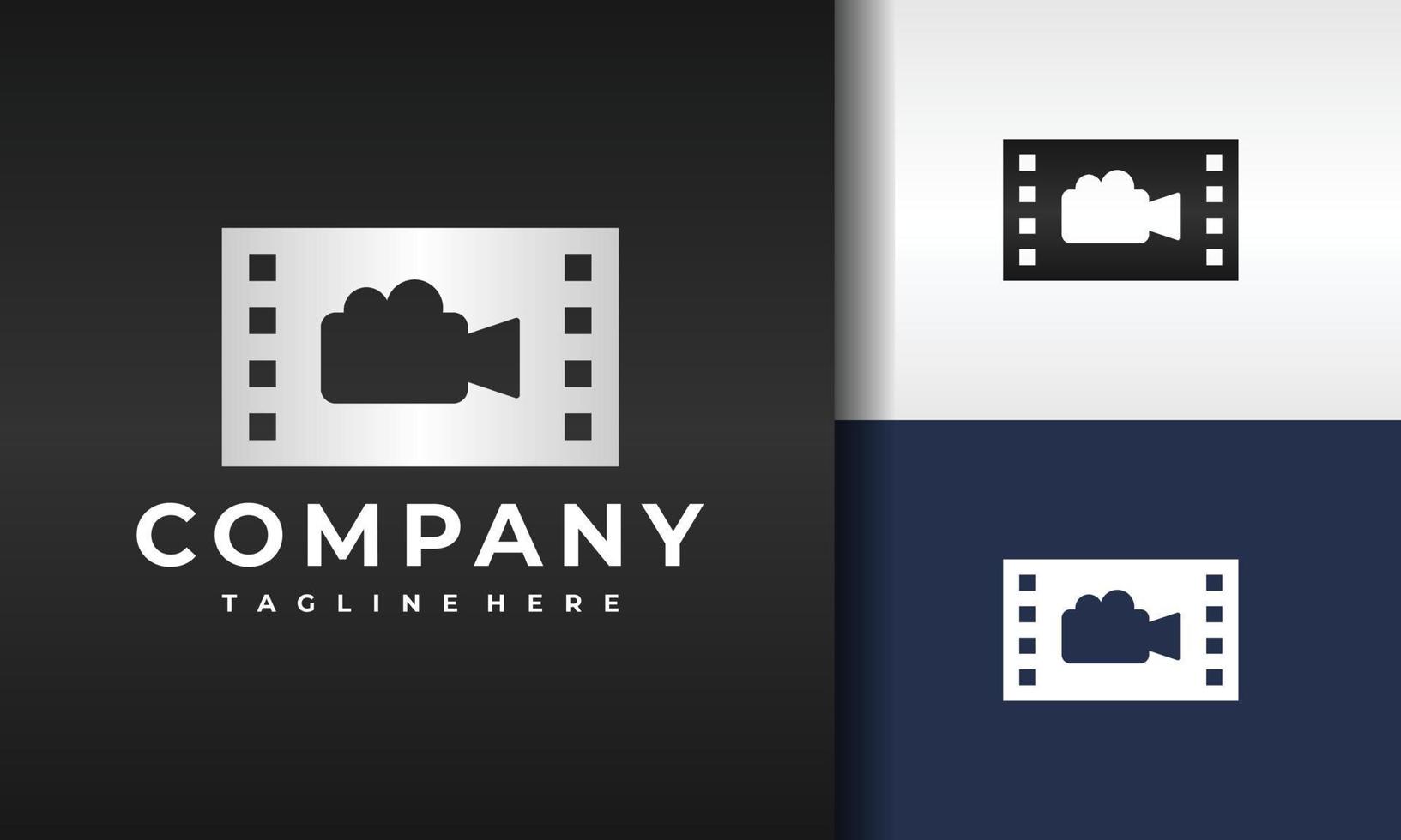 logo de film de cinéma vidéo vecteur