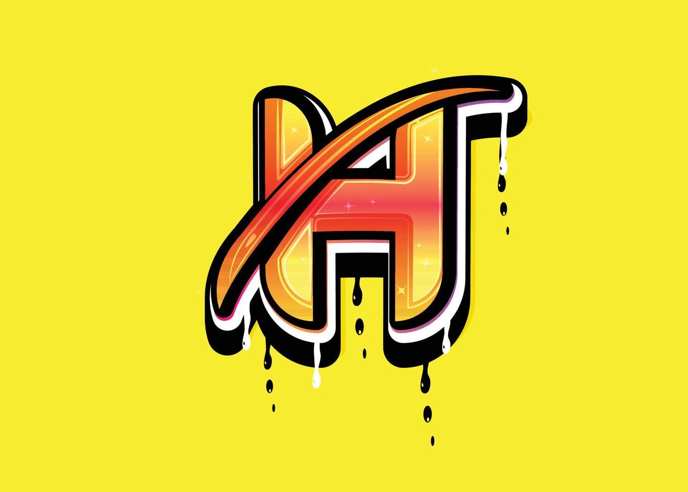 h lettre swoosh logo vecteur