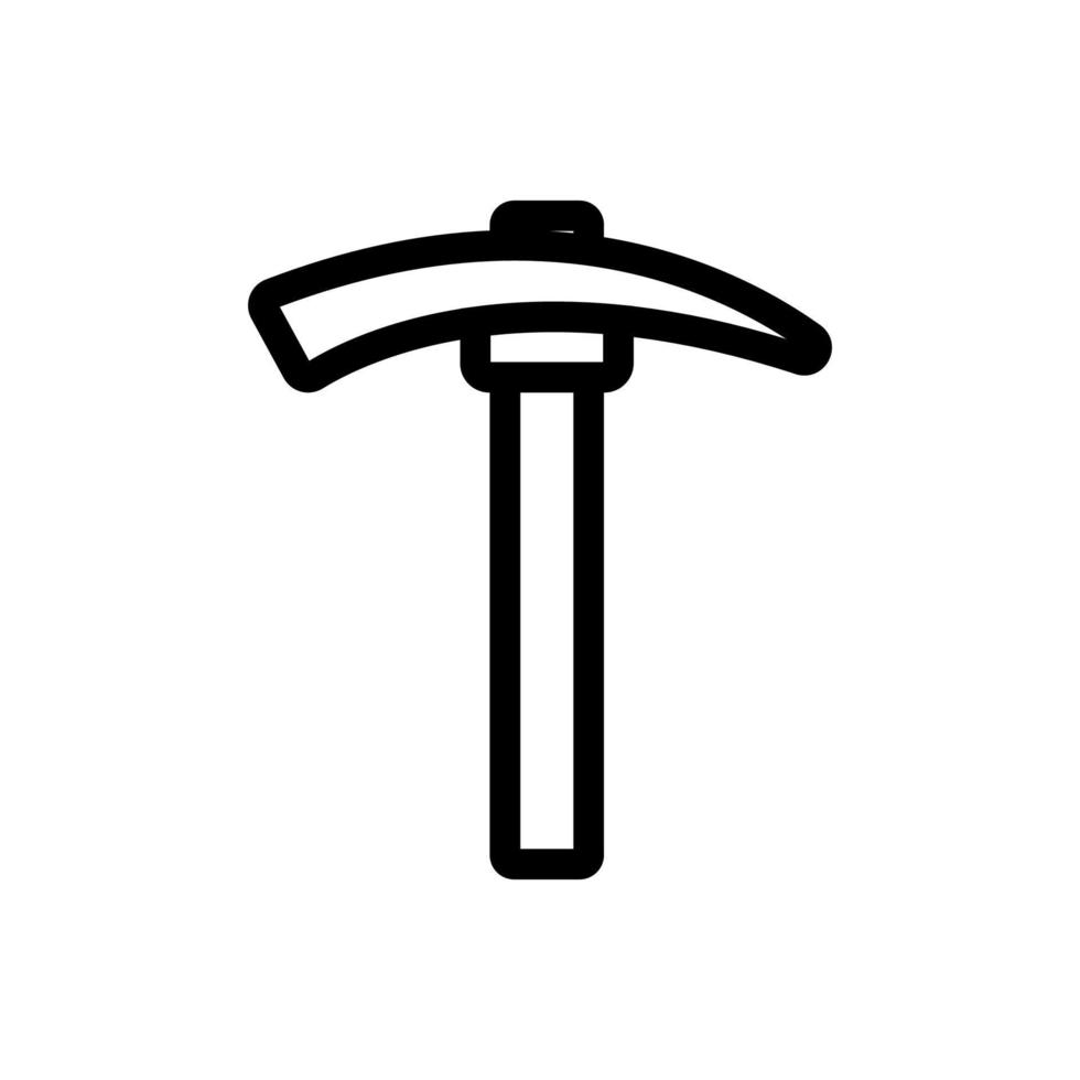vecteur d'icône de pioche archéologique. illustration de symbole de contour isolé