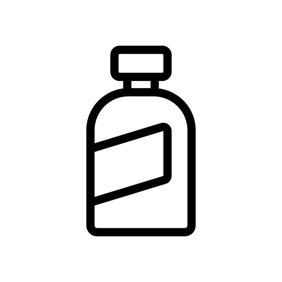 bouteille avec vecteur d'icône de comprimés. illustration de symbole de contour isolé