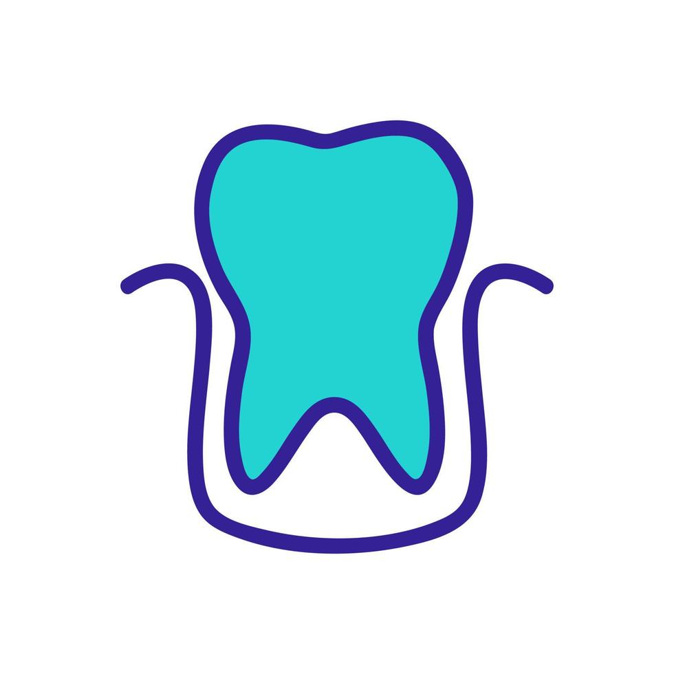 installation du vecteur d'icône de dent. illustration de symbole de contour isolé