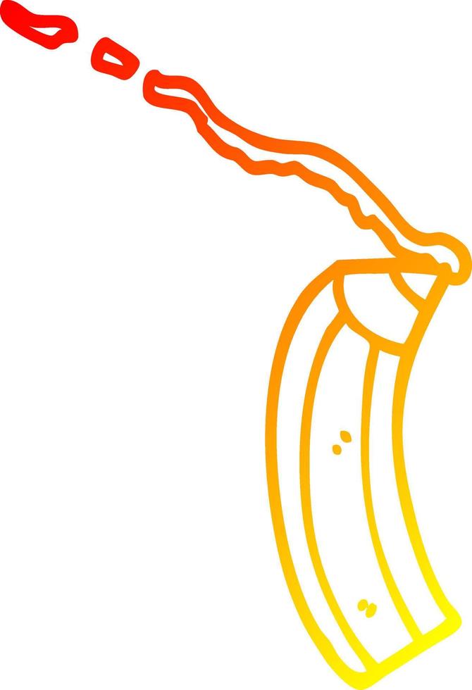 ligne de dégradé chaud dessinant un crayon de couleur de dessin animé vecteur