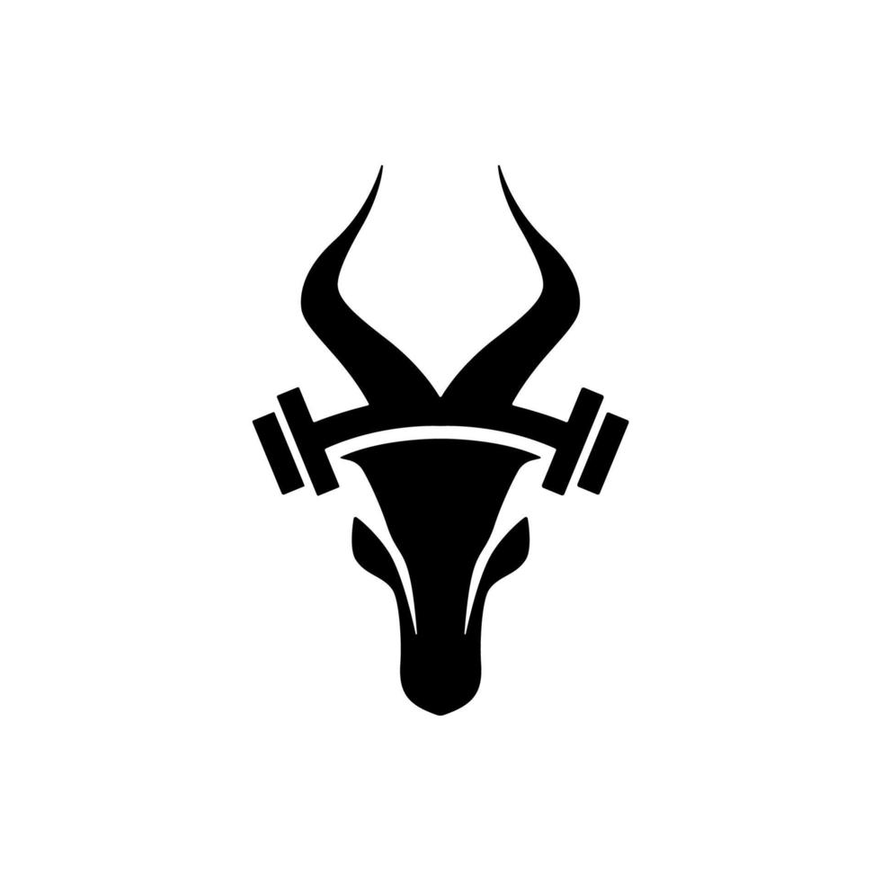 modèle de logo minimal de fitness gazelle abstraite vecteur