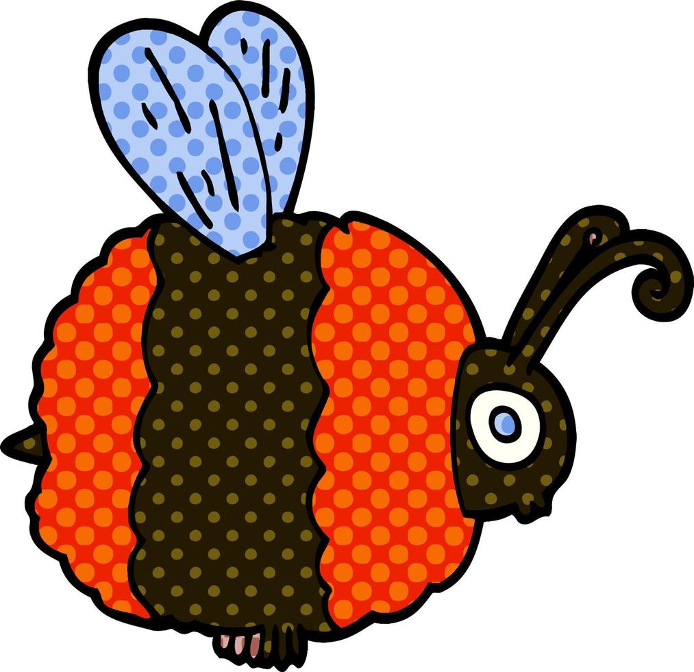 dessin animé doodle abeille vecteur